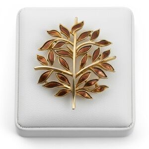 Vintage Alfred Philippe‎ Crown Trifari Brooch Autumn Tree Of Life